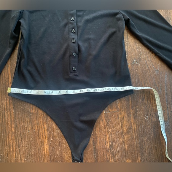 NWT Black Button-Up Women's body suit - Picture 3 of 6